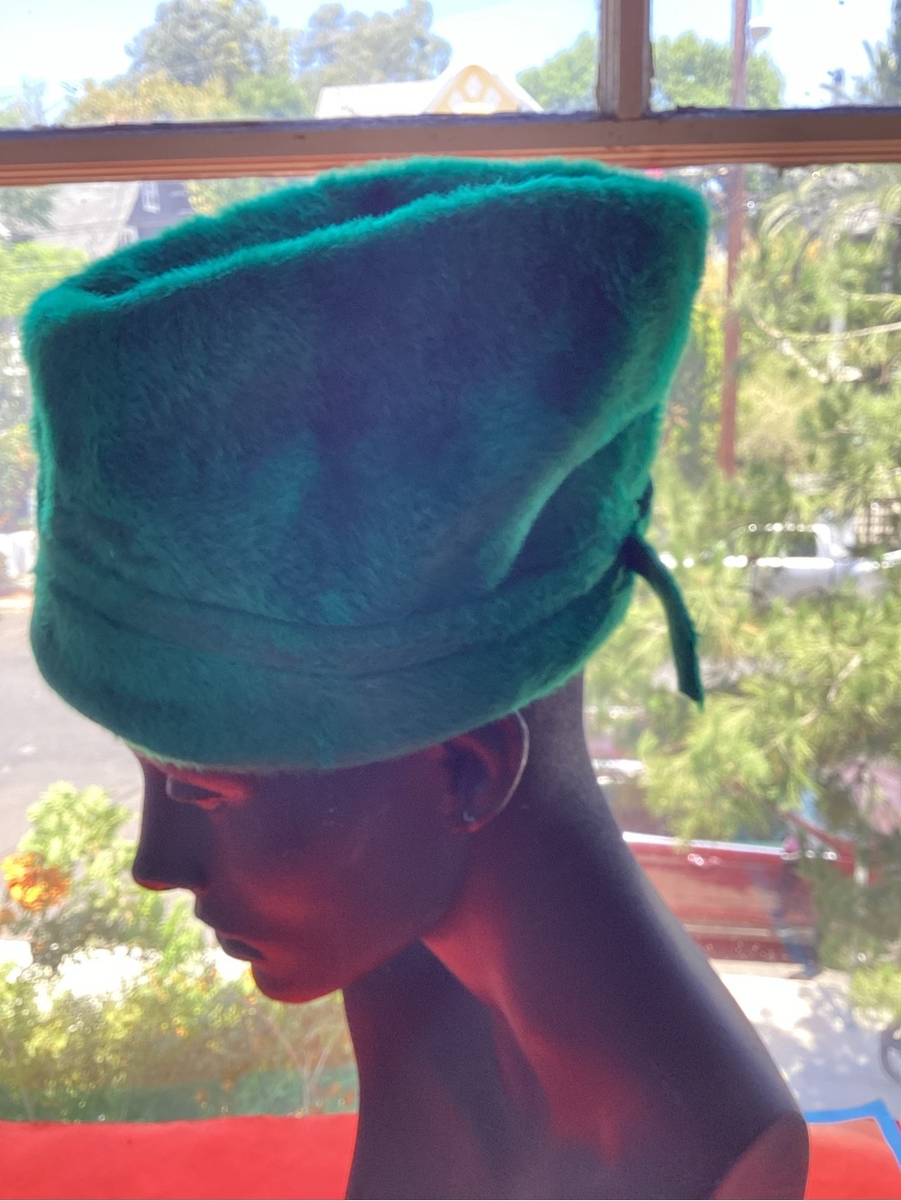 Vintage Ohrbachs green wool  hat